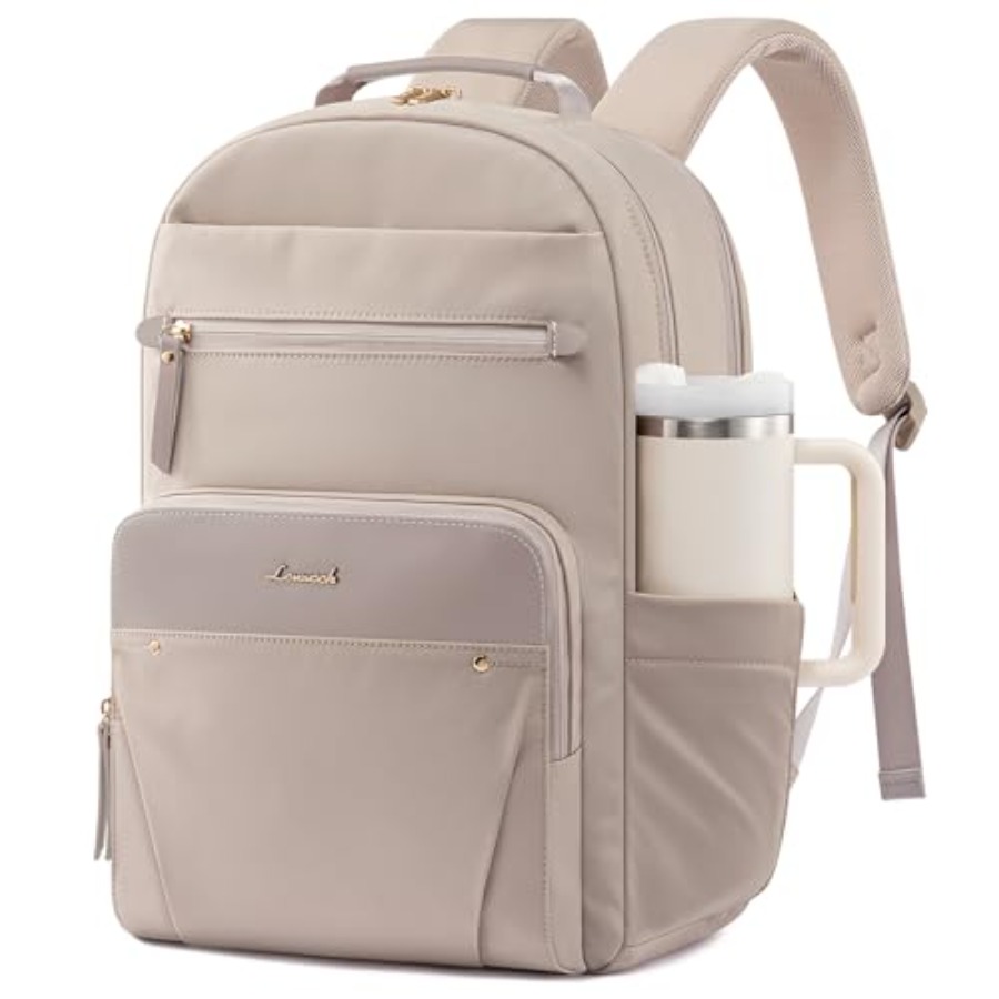 Leather Work - Laptop Backpack for Women with Leather