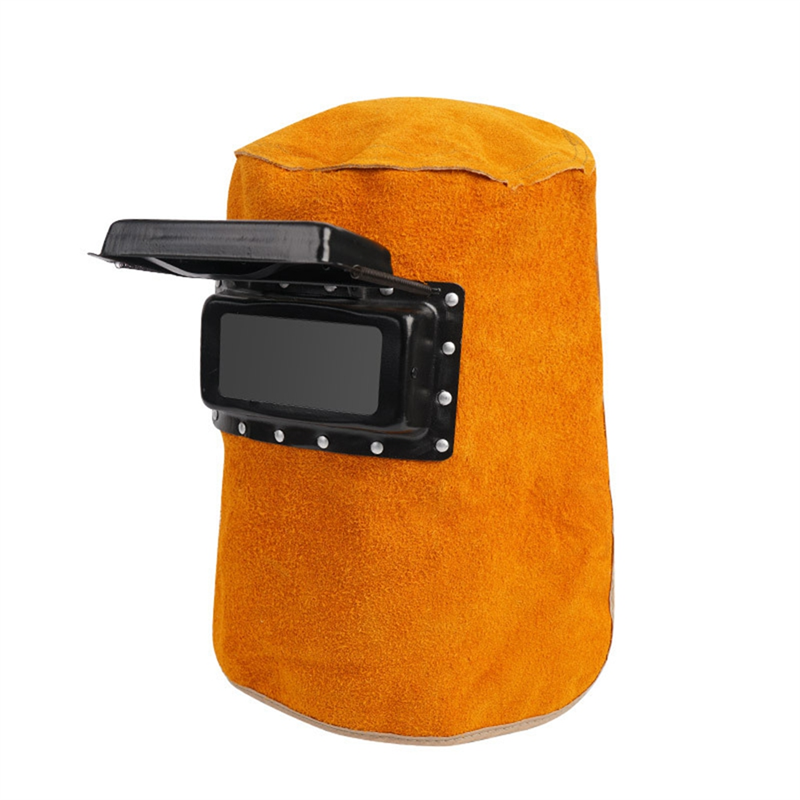 Leather Work Hat - A7THK-Welding Helmet Mask Leather Welding Hood
