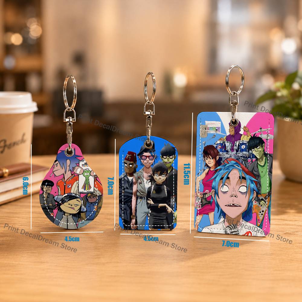Leather Work - Band G-Gorillaz Holder Keychain For Air
