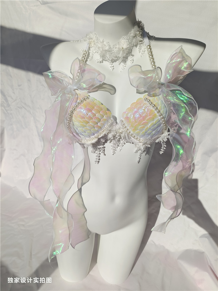 Leatherwork Desk - RM Handmade Mermaid Sequin Shell Bikini