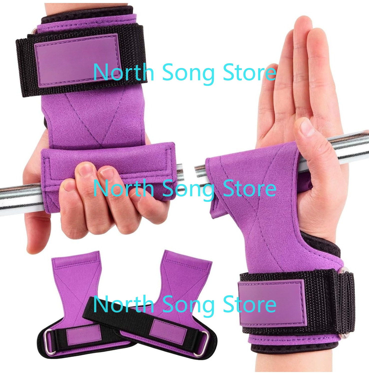 Leather Workout Belt - Wrist Straps for Weightlifting, Workout Wrist