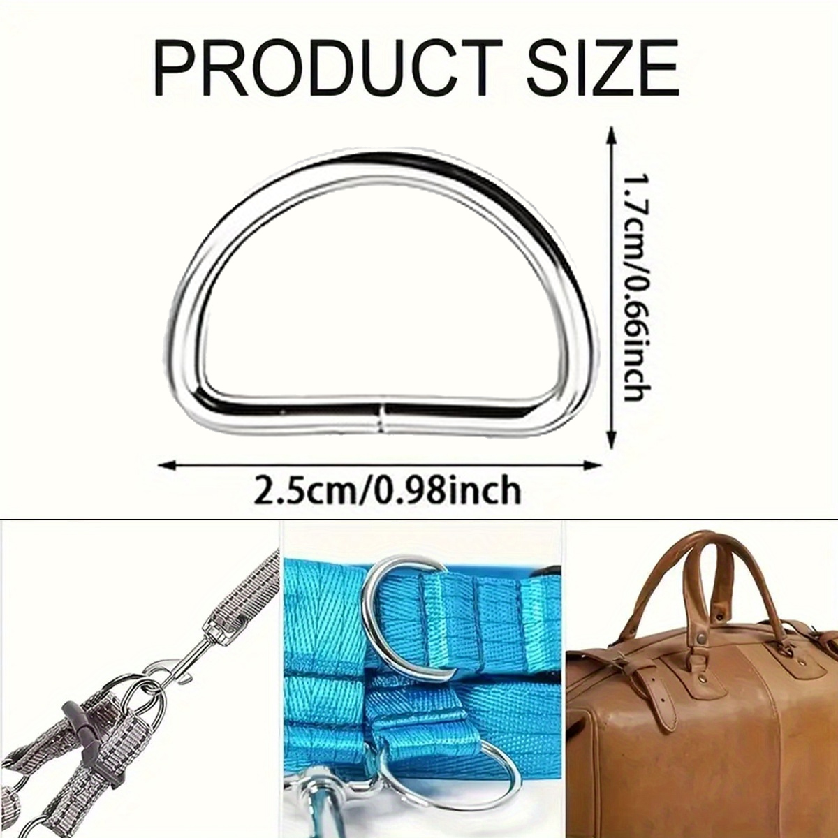 30/60/100Pcs D-ring buckle sta - Belt Buckle Blank recensie en prijs