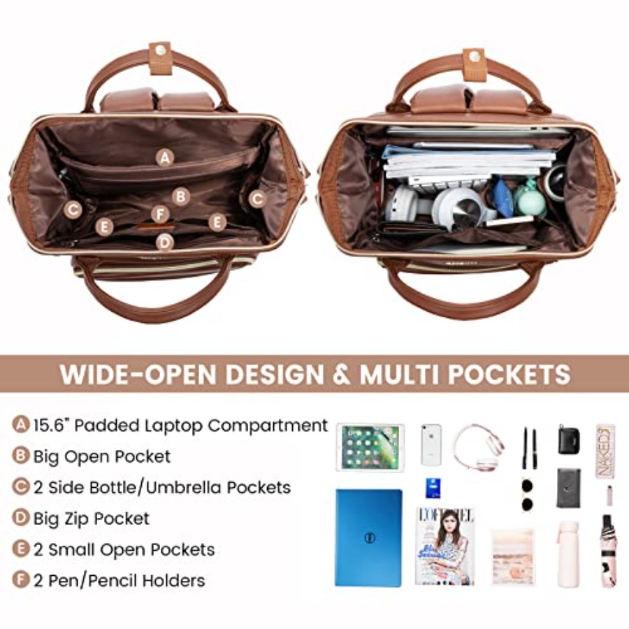 Leather Laptop Backpack for Wo - Leather Work recensie en prijs