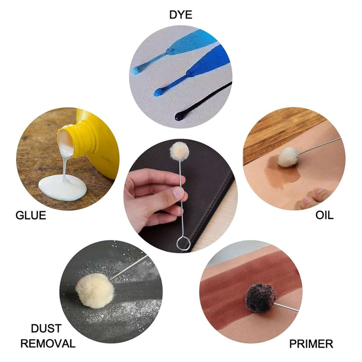 Y31A 200 Pcs Wool Daubers for  - Leatherwork Projects recensie en prijs