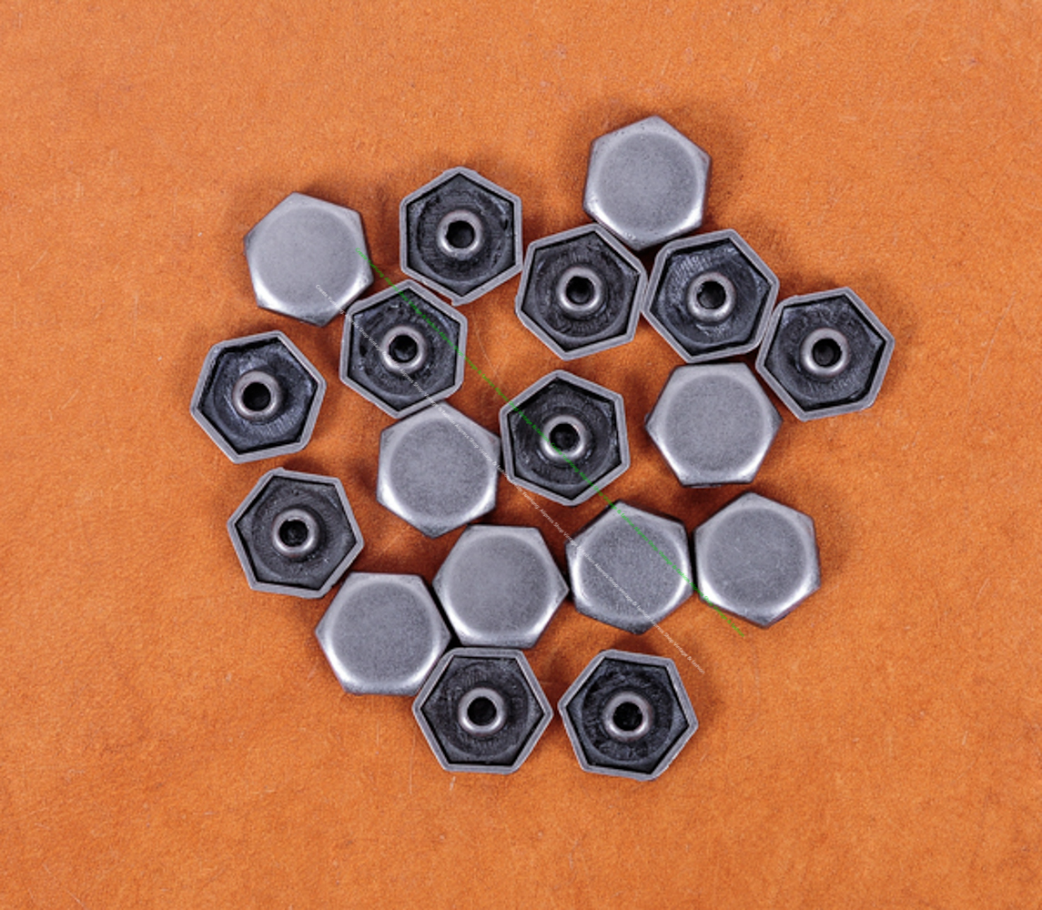 13*13mm Stream Punk Flat Hexag - Leatherwork Jewelry recensie en prijs
