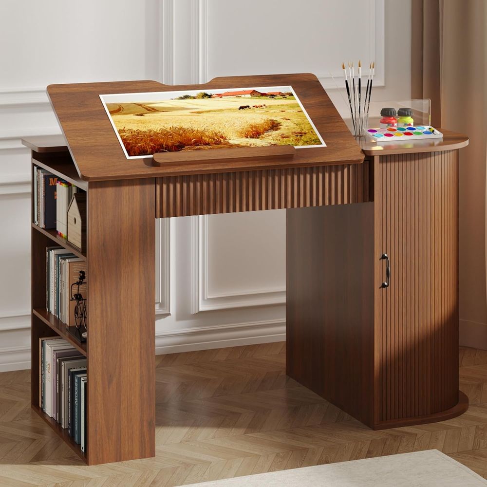 Storage Cabinet Desk with Draw - Leather Work recensie en prijs