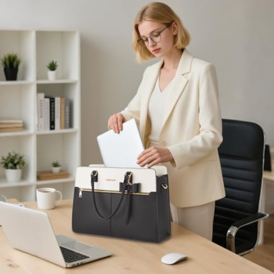 Laptop Tote Bag for Women, 15. - Leather Work recensie en prijs