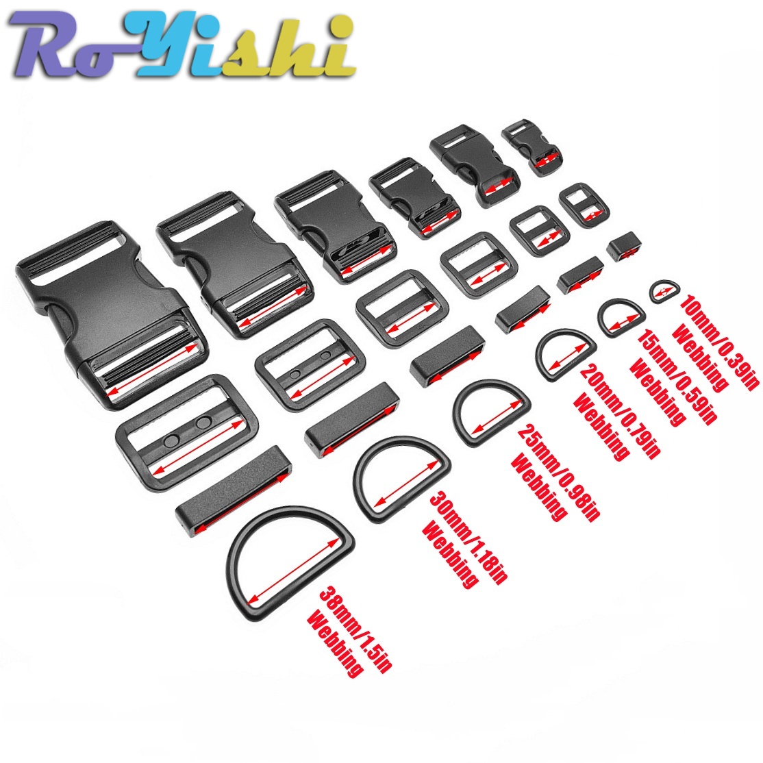 1-10 Set Plastic Side Release  - Belt Buckle Blank recensie en prijs