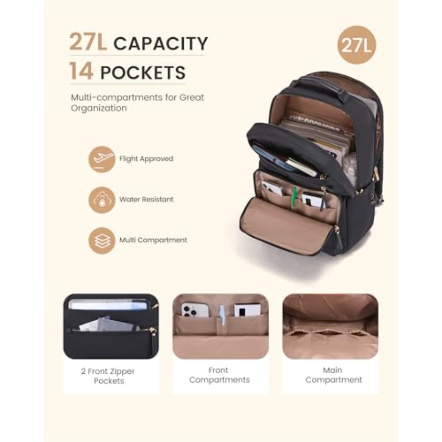Laptop Backpack for Women with - Leather Work recensie en prijs
