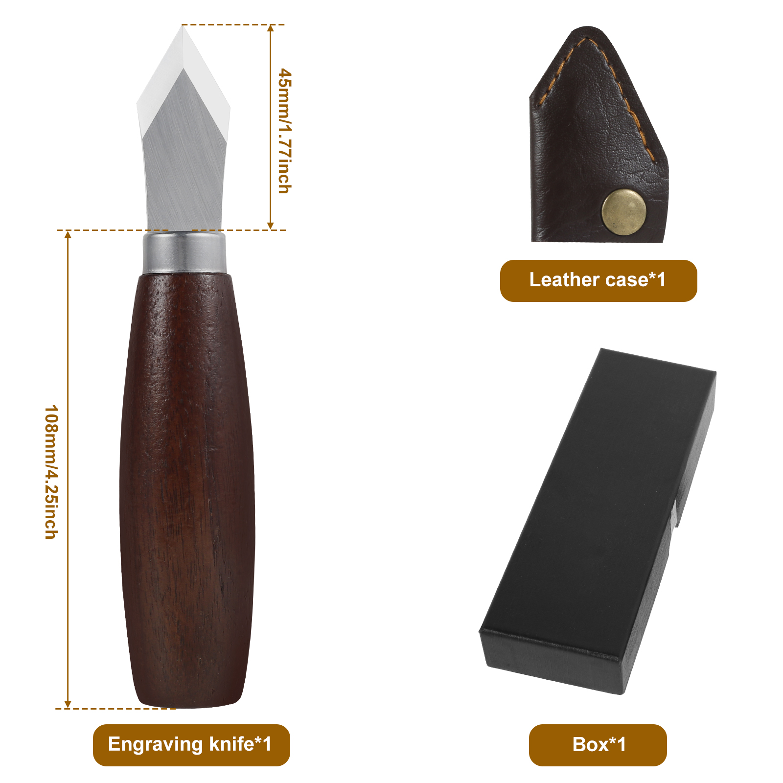 Marking Knife with Wooden Hand - Leatherwork Knife Sheath recensie en prijs