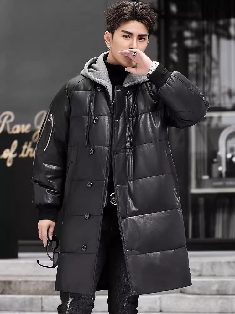 Winter New Men Hooded Long Gen - Leather Work Hat recensie en prijs