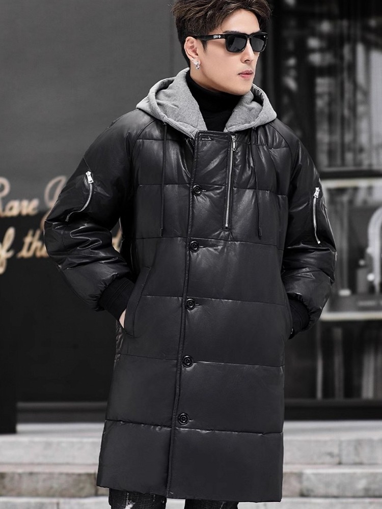 Winter New Men Hooded Long Gen - Leather Work Hat recensie en prijs