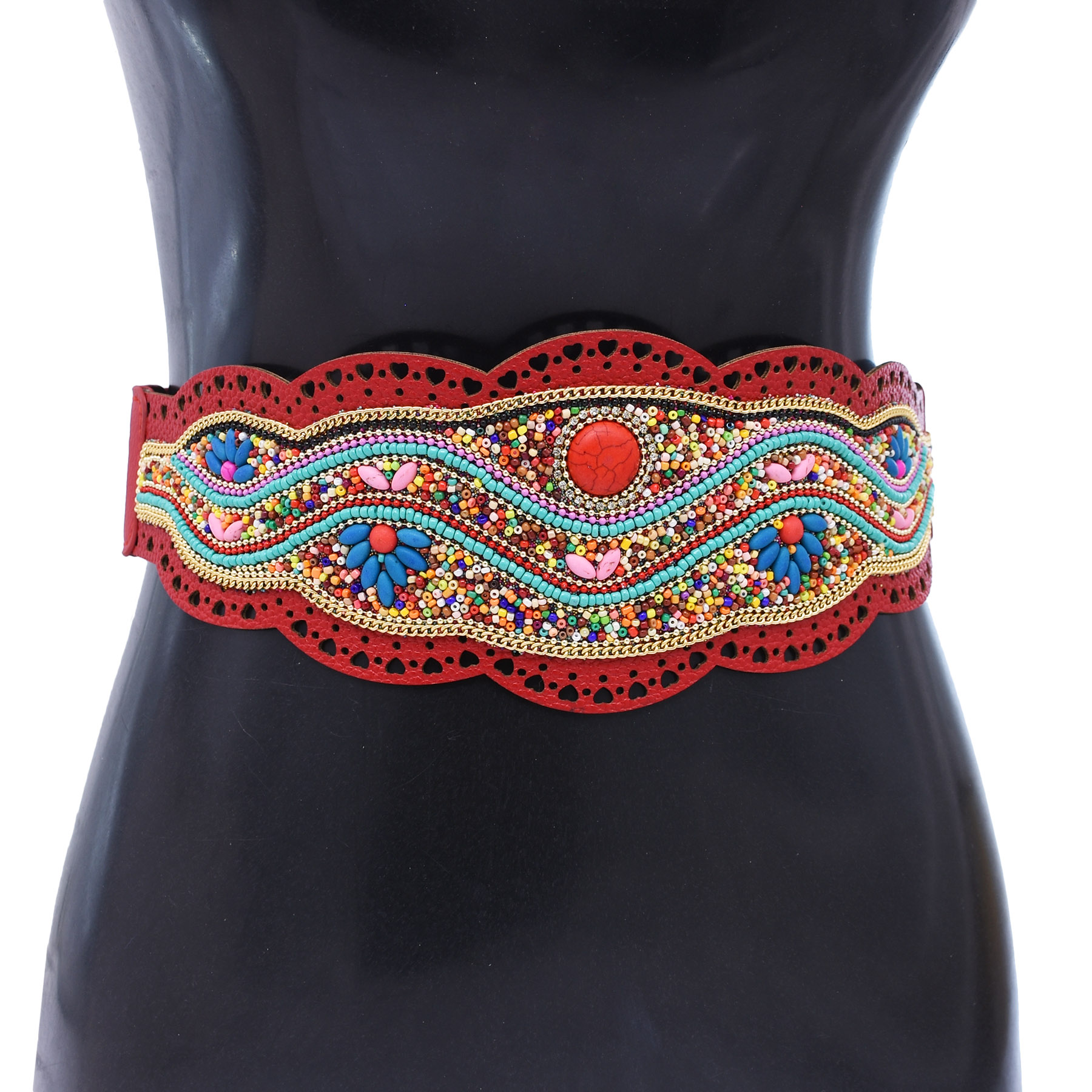 Colorful Rice Beads Waist Belt - Leatherwork Jewelry recensie en prijs