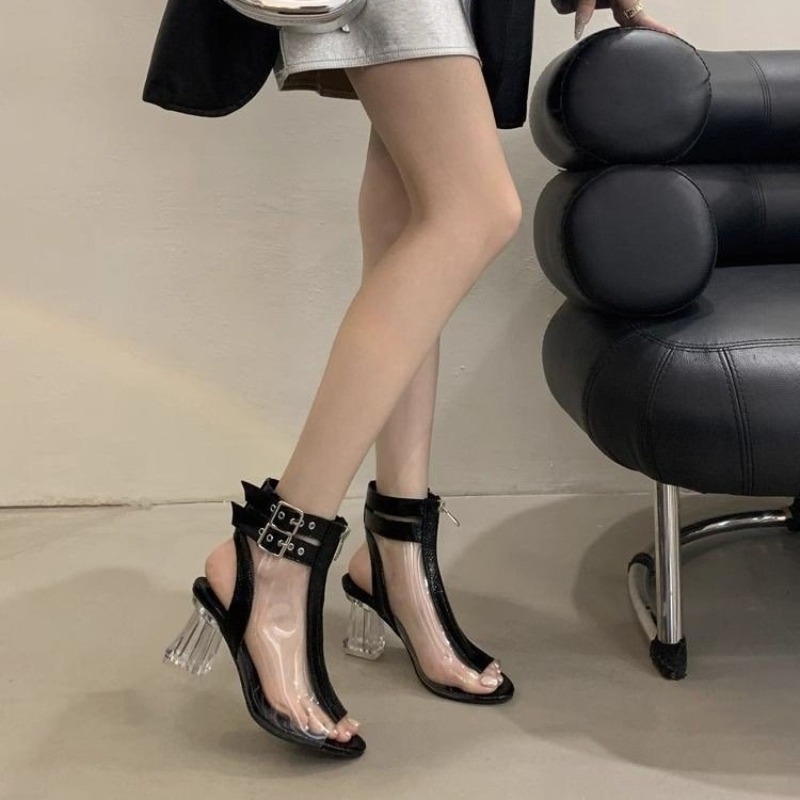 Crystal Heel Zip Sandals Summe - Belt Buckle Blank recensie en prijs