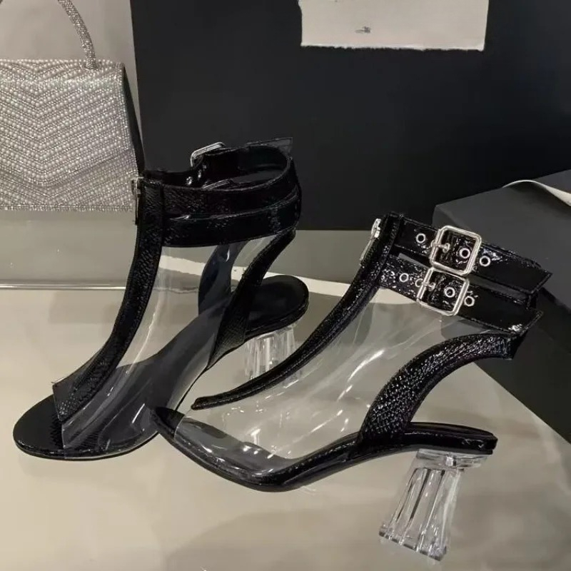 Crystal Heel Zip Sandals Summe - Belt Buckle Blank recensie en prijs