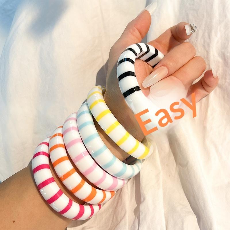 Color Block Resin Cuff Bracele - Leatherwork Jewelry recensie en prijs