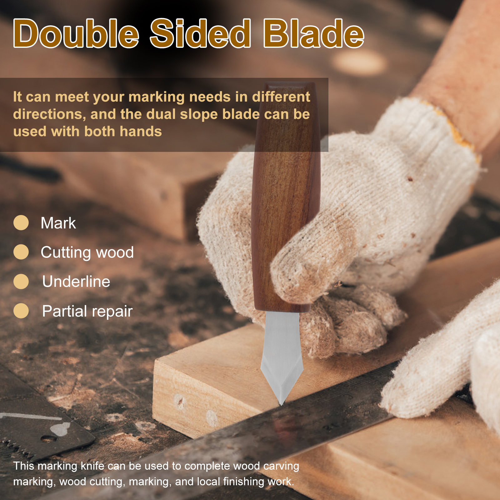 Marking Knife Steel Blade Doub - Leatherwork Knife Sheath recensie en prijs